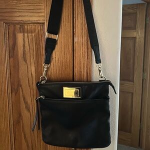 Juicy Couture Black Crossbody Bag with Gold Accents